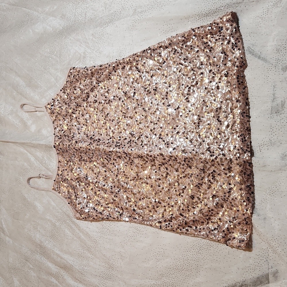 Sequin sleeveless top for women size L